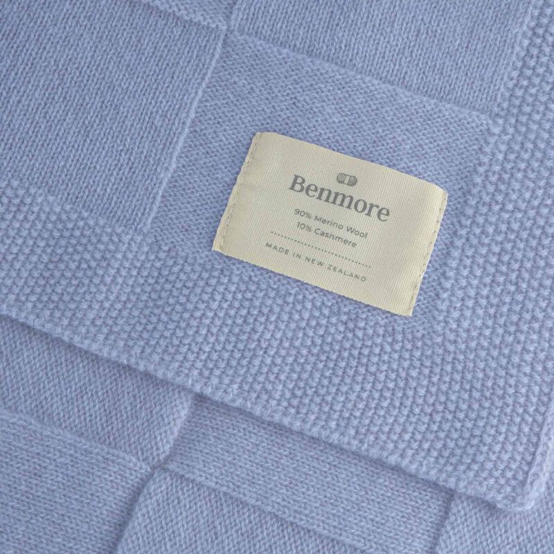 Benmore Classic Cot Blanket Sky Blue image number 1